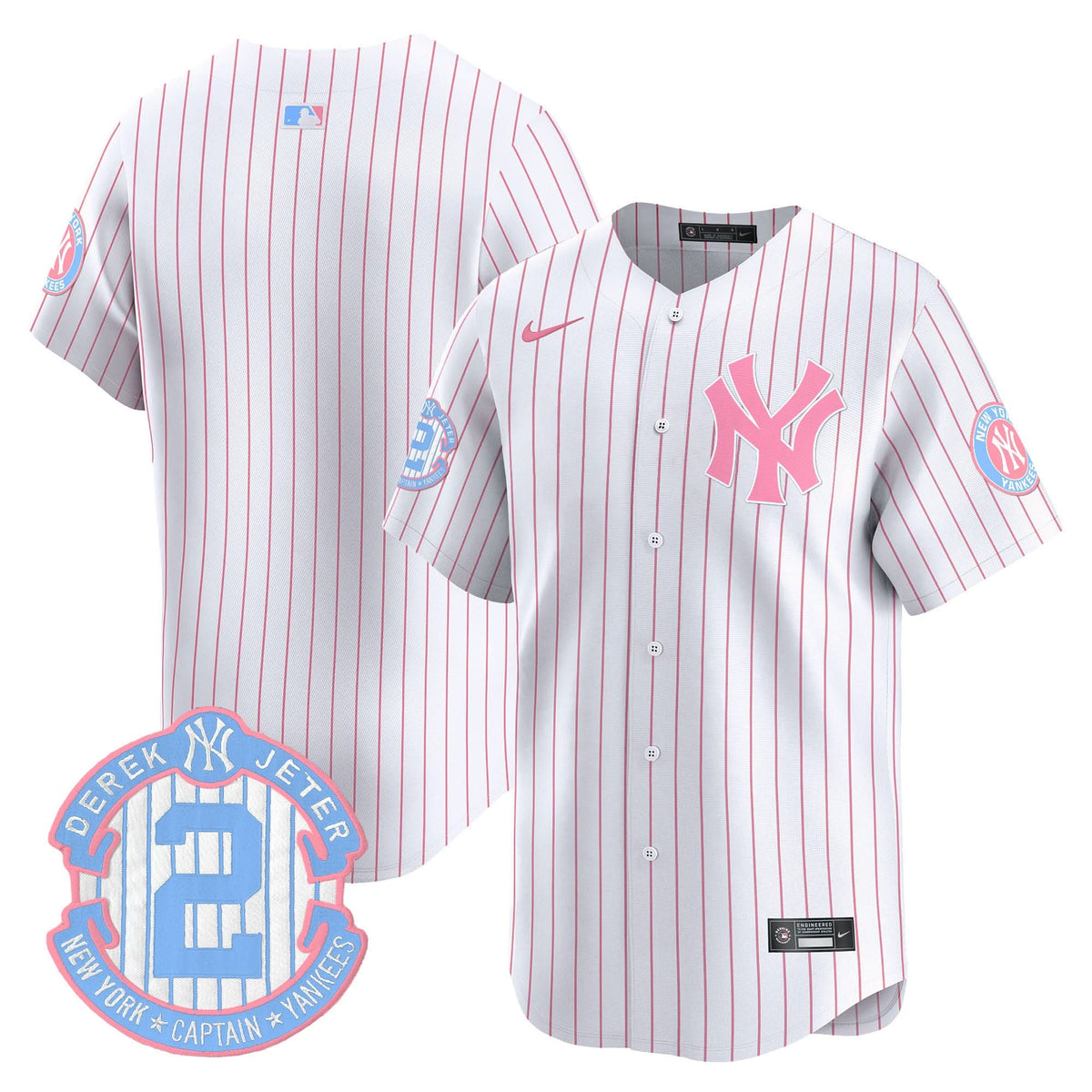 New York Yankees Bubblegum Pink Vapor Premier Limited Jersey - Stitched