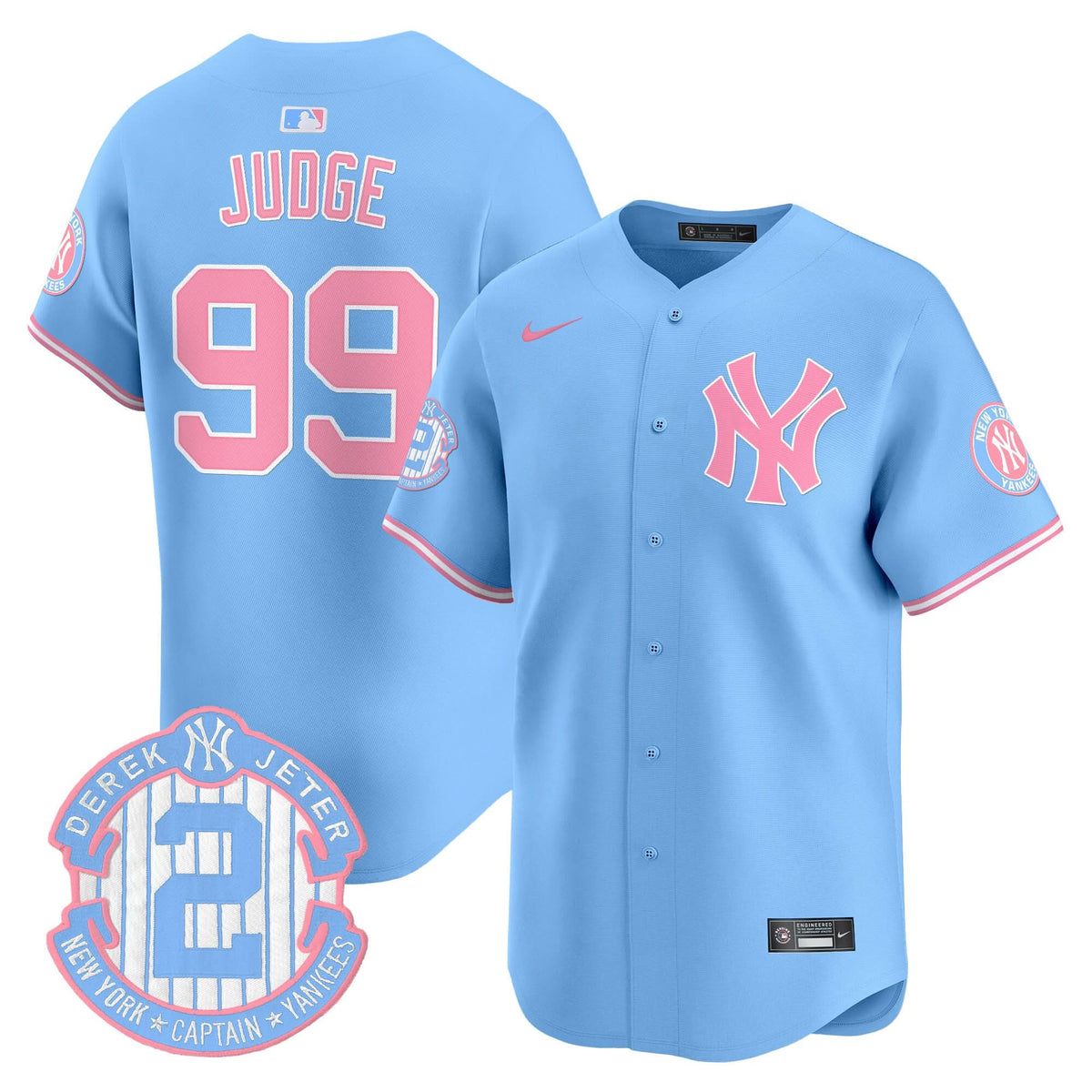 New York Yankees Bubblegum Pink Vapor Premier Limited Jersey - Stitched