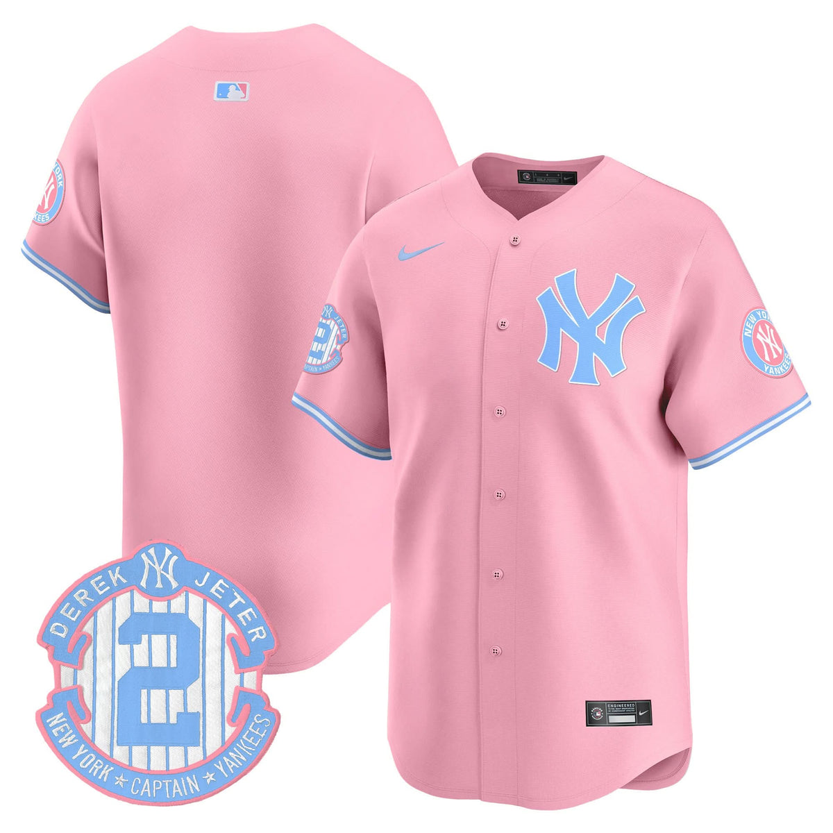 New York Yankees Bubblegum Pink Vapor Premier Limited Jersey - Stitched