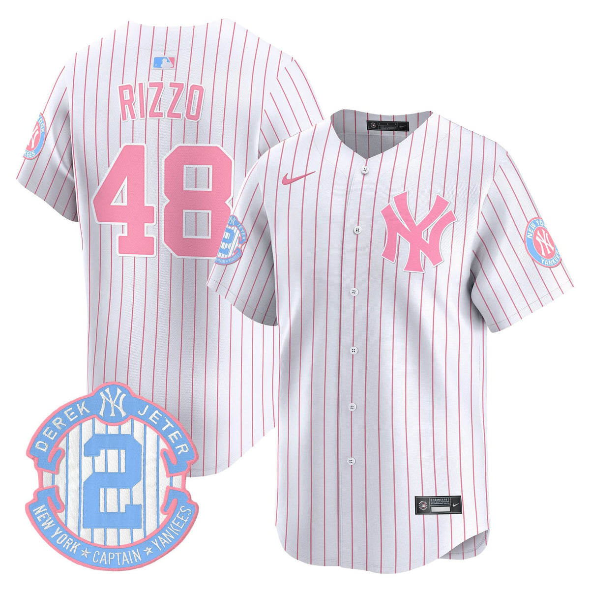 New York Yankees Bubblegum Pink Vapor Premier Limited Jersey - Stitched