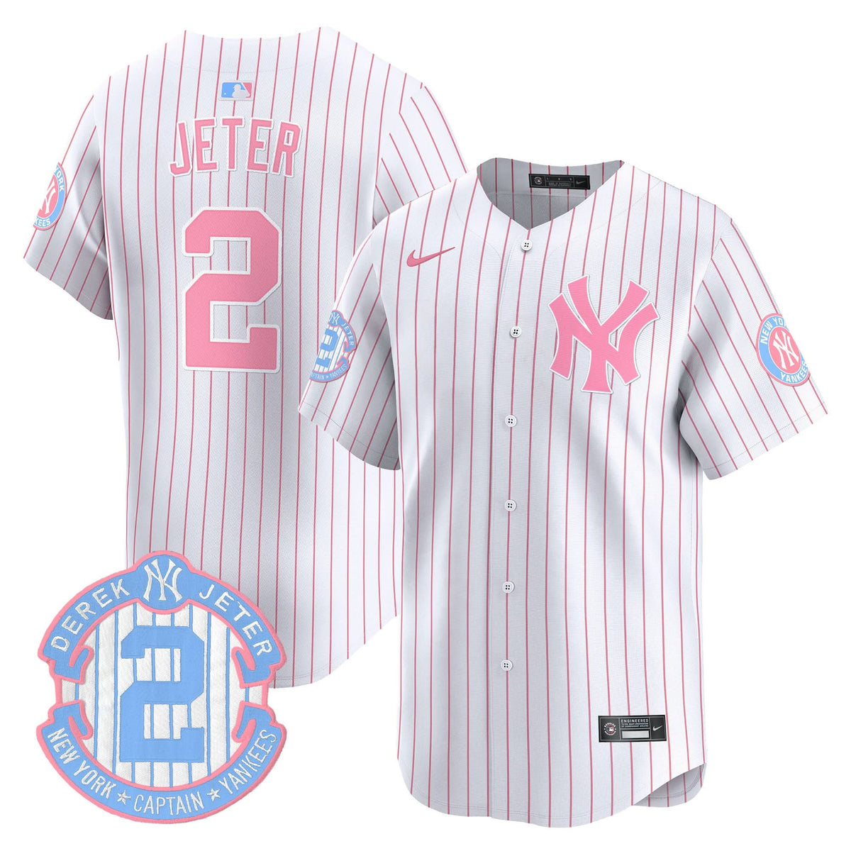 New York Yankees Bubblegum Pink Vapor Premier Limited Jersey - Stitched