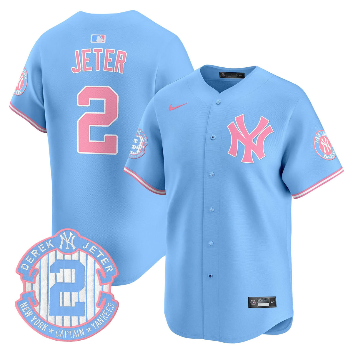 New York Yankees Bubblegum Pink Vapor Premier Limited Jersey - Stitched