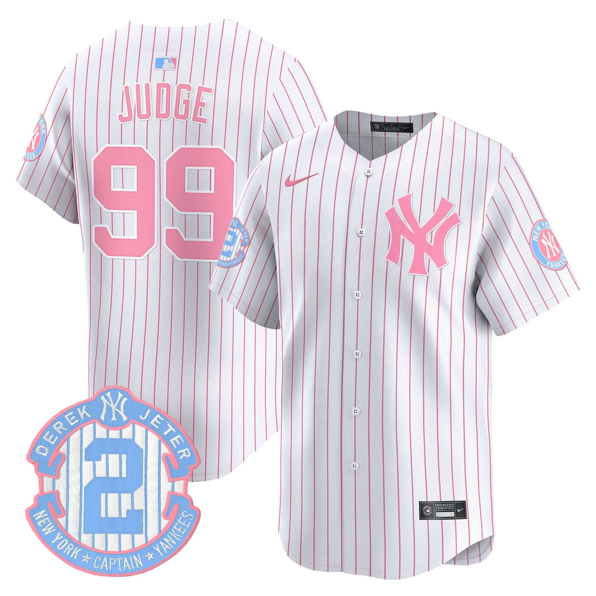 New York Yankees Bubblegum Pink Vapor Premier Limited Jersey - Stitched