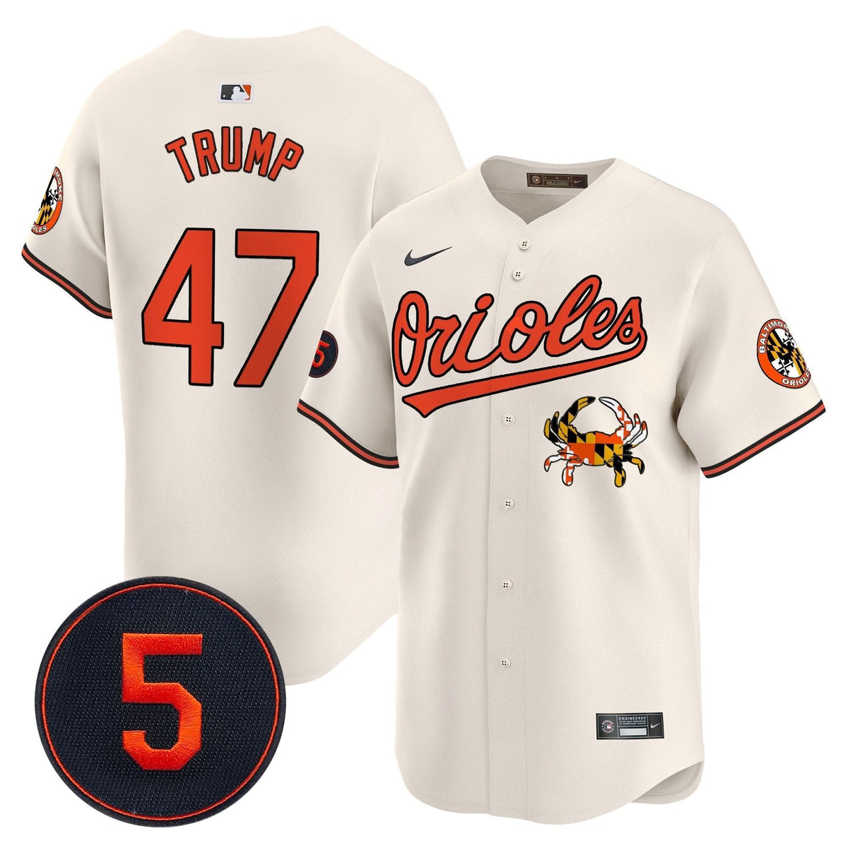 Baltimore Orioles Robinson Patch Vapor Premier Limited Jersey V9 - Stitched
