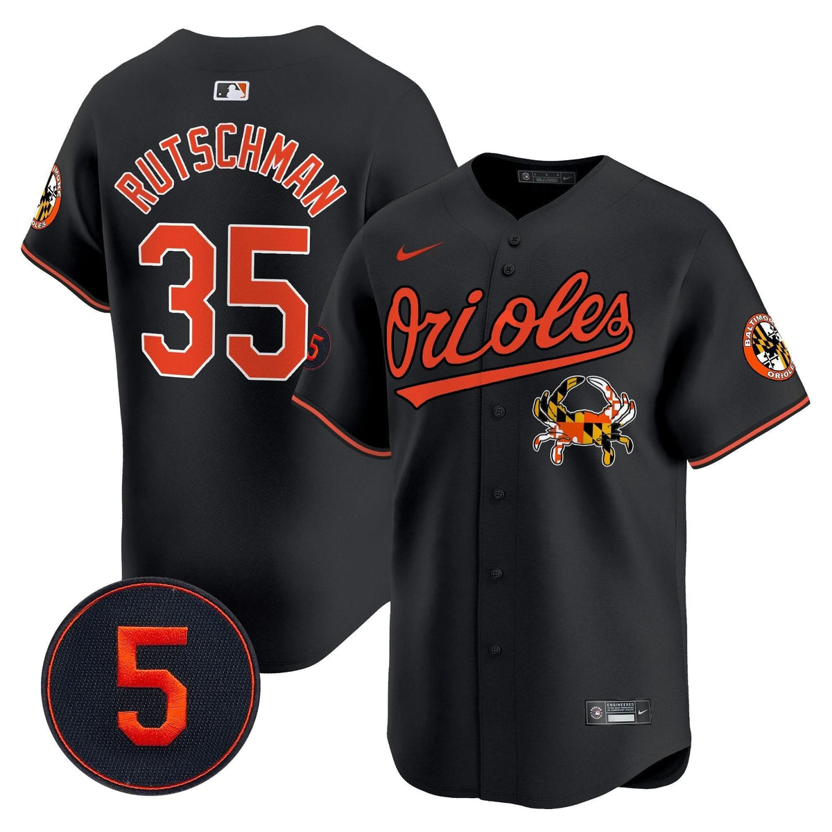 Baltimore Orioles Robinson Patch Vapor Premier Limited Jersey V9 - Stitched