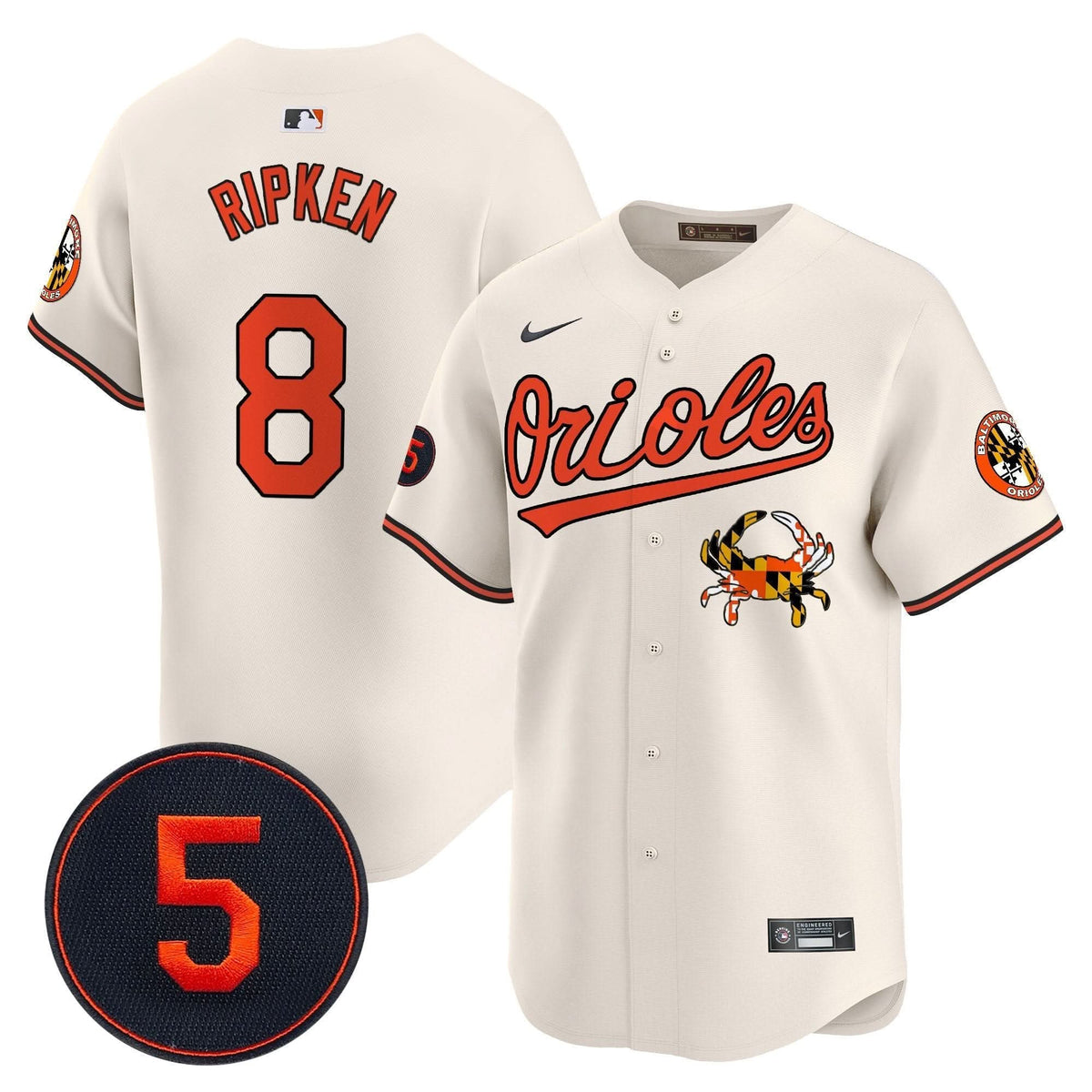 Baltimore Orioles Robinson Patch Vapor Premier Limited Jersey V9 - Stitched