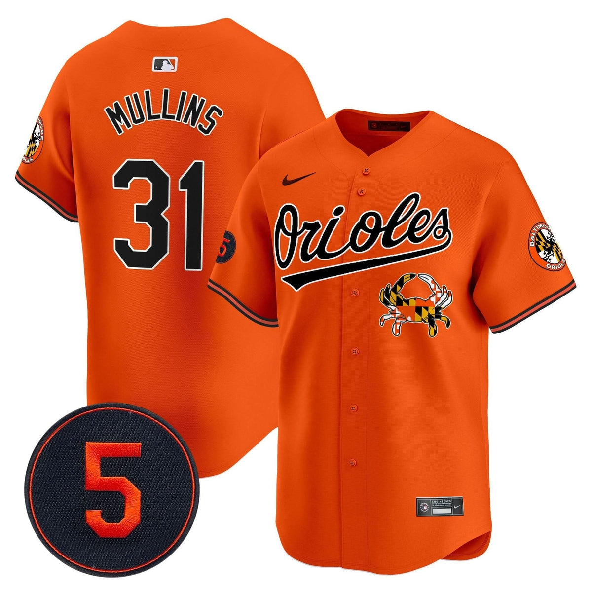 Baltimore Orioles Robinson Patch Vapor Premier Limited Jersey V9 - Stitched