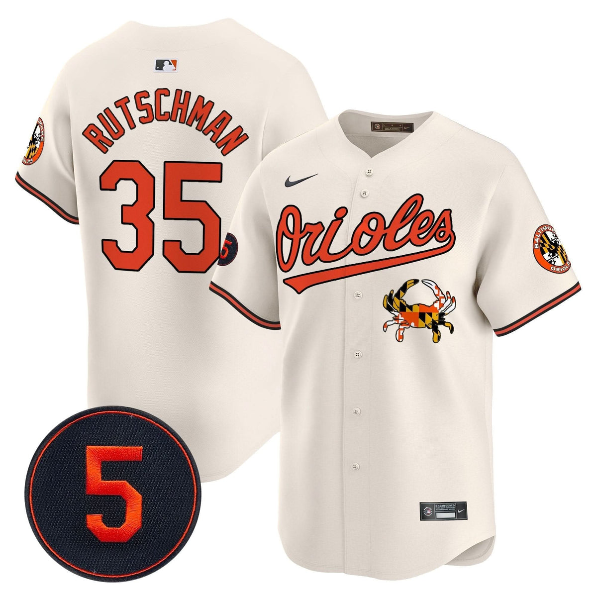 Baltimore Orioles Robinson Patch Vapor Premier Limited Jersey V9 - Stitched