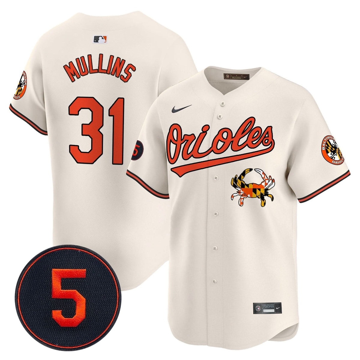 Baltimore Orioles Robinson Patch Vapor Premier Limited Jersey V9 - Stitched