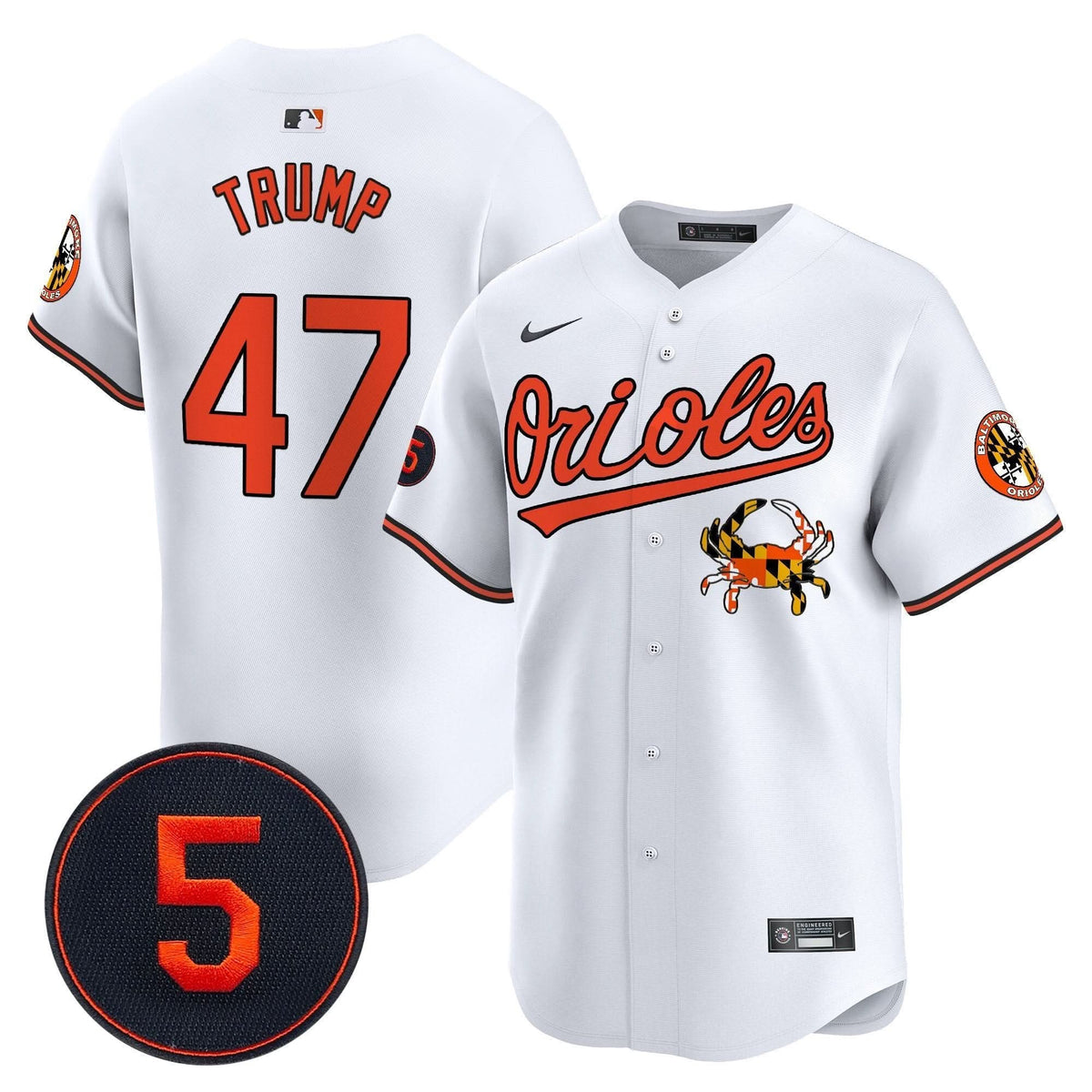 Baltimore Orioles Robinson Patch Vapor Premier Limited Jersey V9 - Stitched