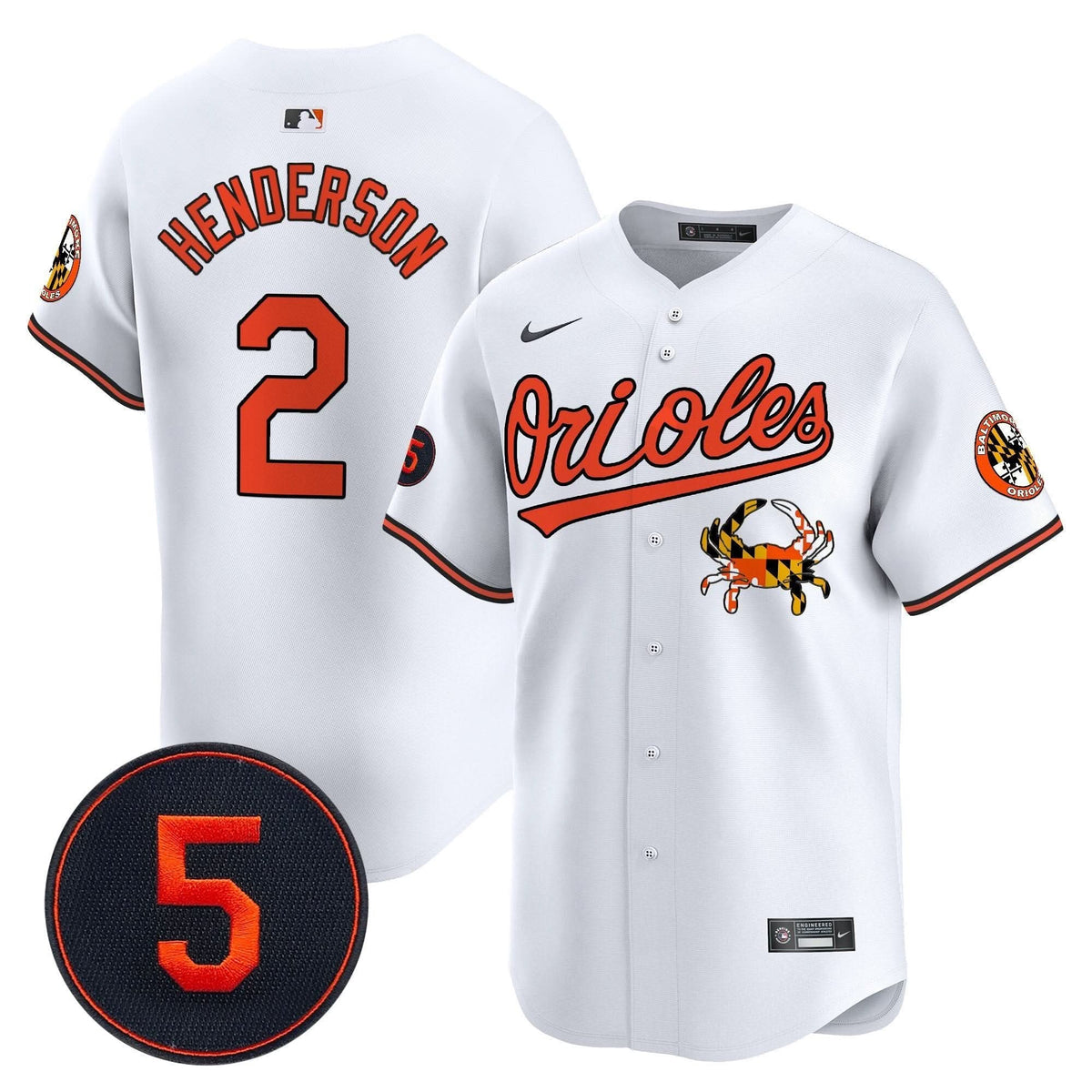 Baltimore Orioles Robinson Patch Vapor Premier Limited Jersey V9 - Stitched