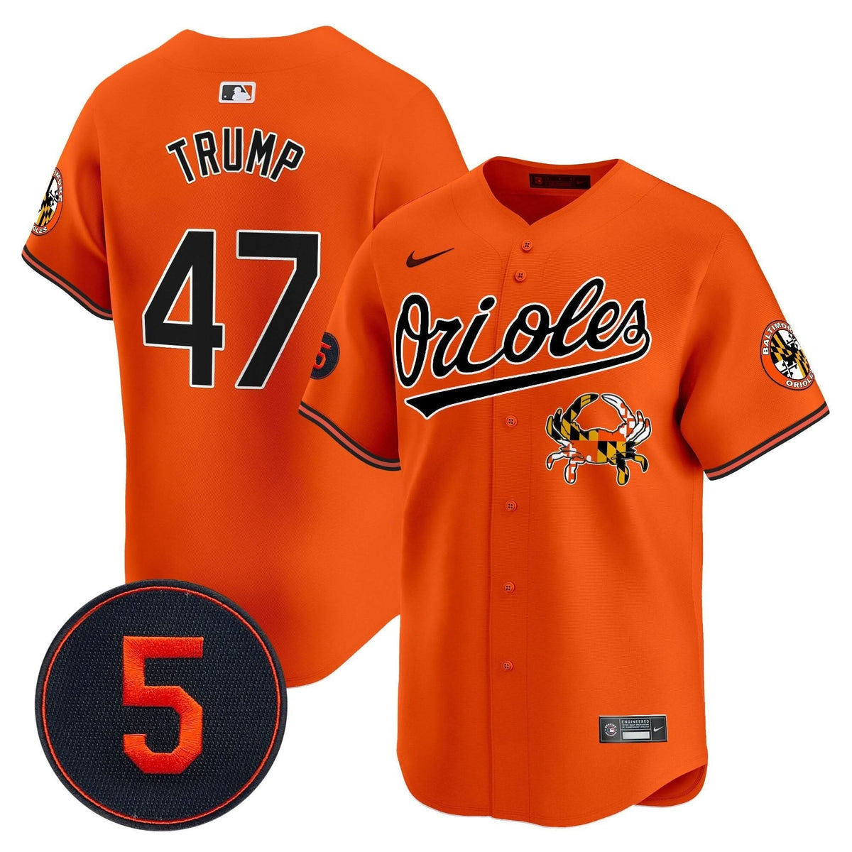 Baltimore Orioles Robinson Patch Vapor Premier Limited Jersey V9 - Stitched