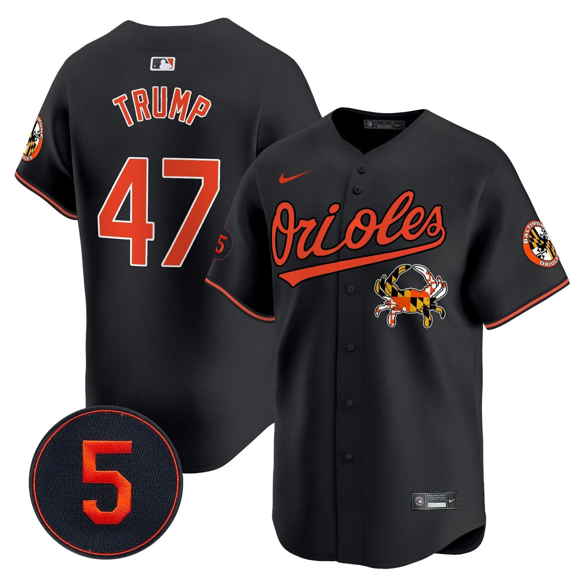 Baltimore Orioles Robinson Patch Vapor Premier Limited Jersey V9 - Stitched