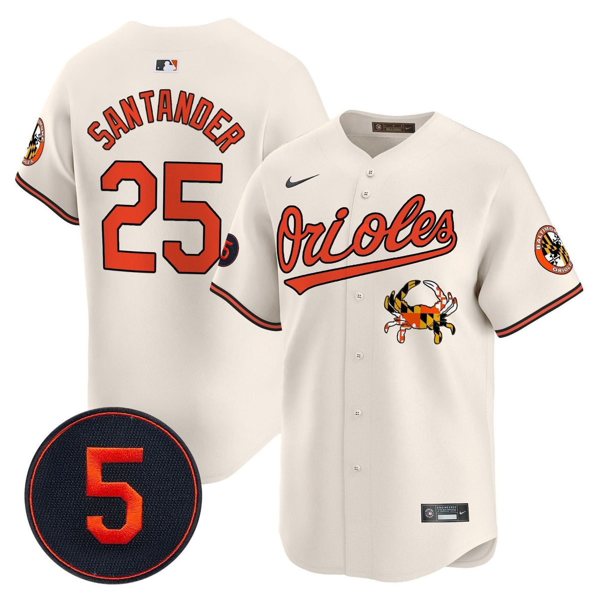 Baltimore Orioles Robinson Patch Vapor Premier Limited Jersey V9 - Stitched