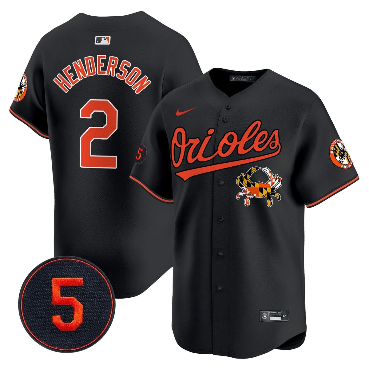 Baltimore Orioles Robinson Patch Vapor Premier Limited Jersey V9 - Stitched