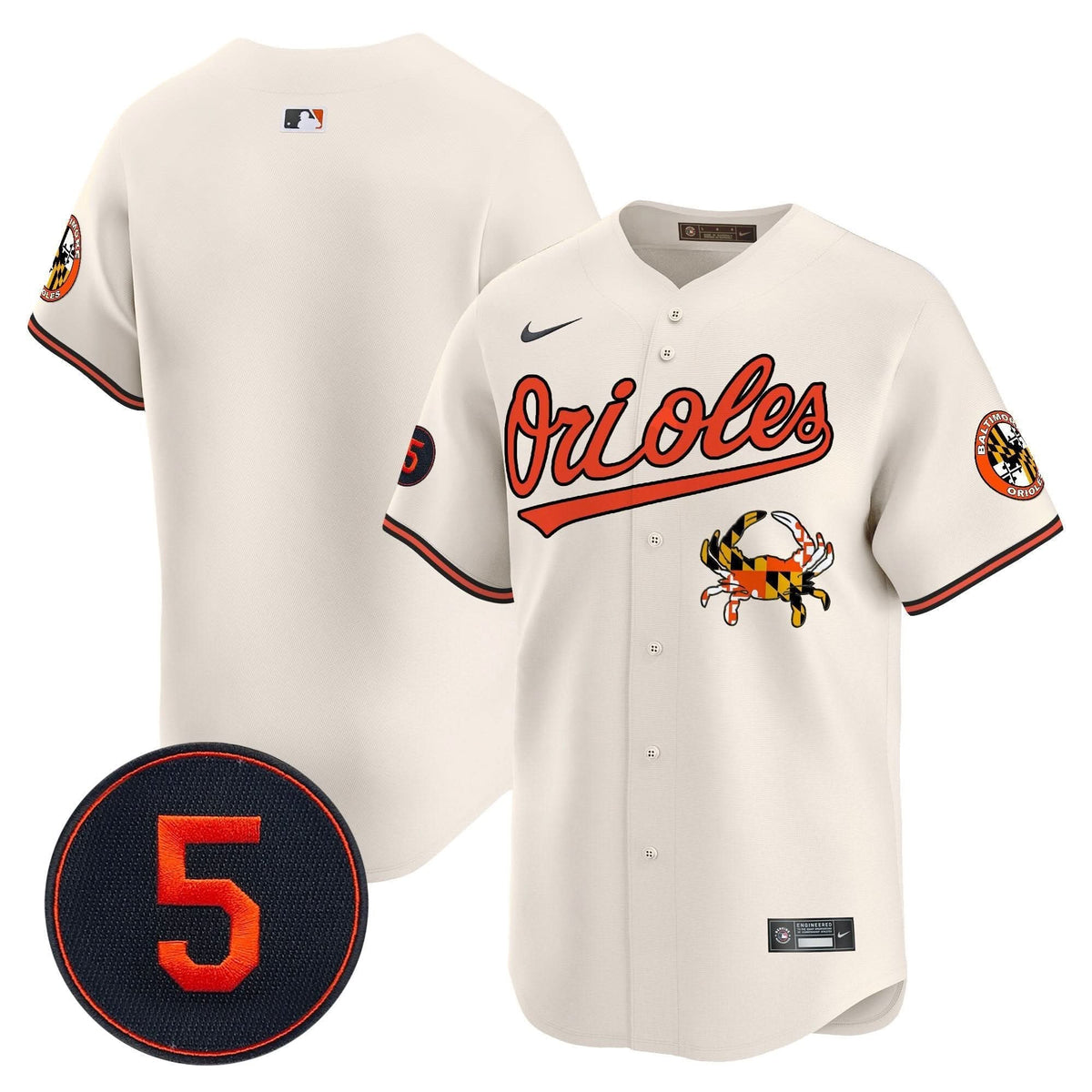 Baltimore Orioles Robinson Patch Vapor Premier Limited Jersey V9 - Stitched