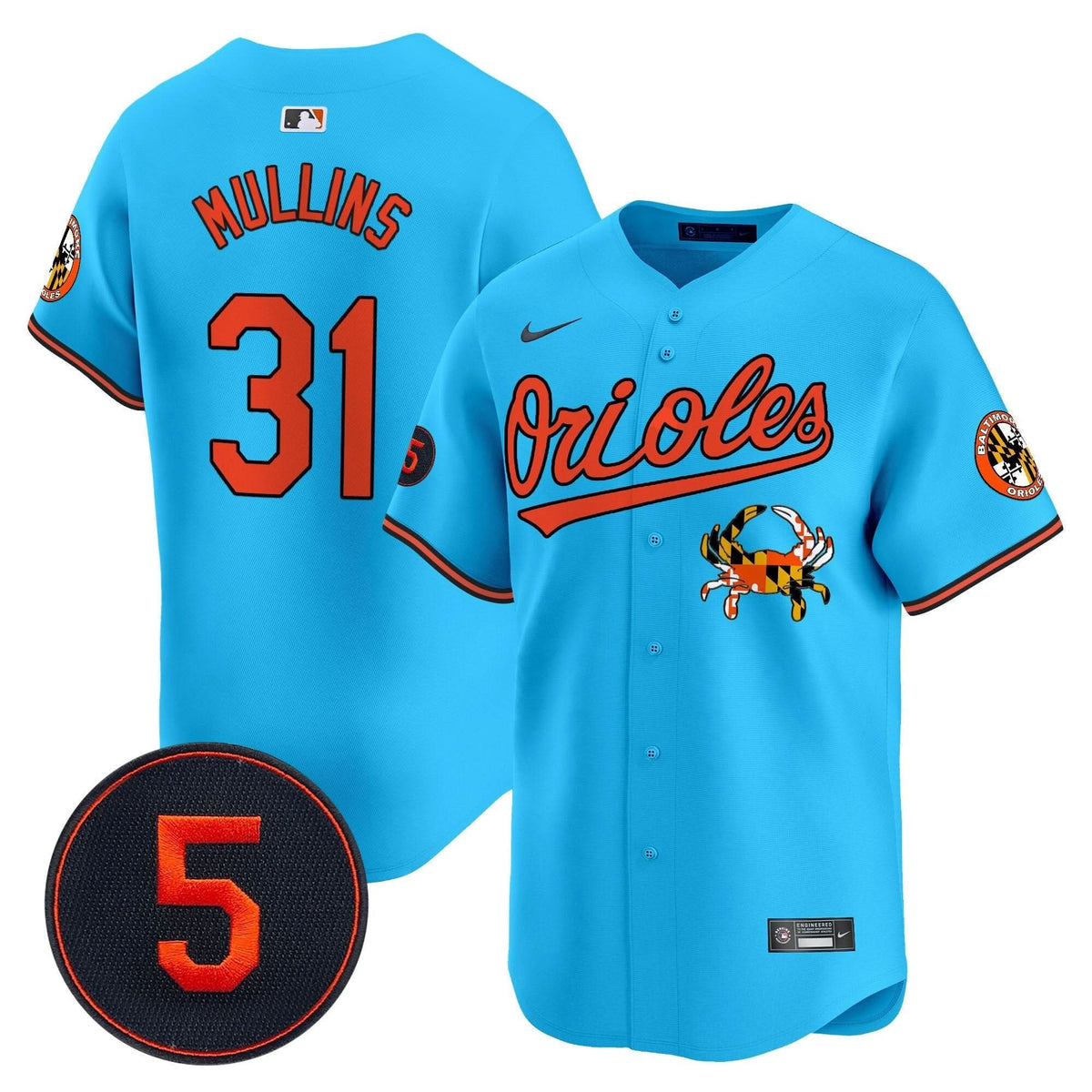 Baltimore Orioles Robinson Patch Vapor Premier Limited Jersey V9 - Stitched