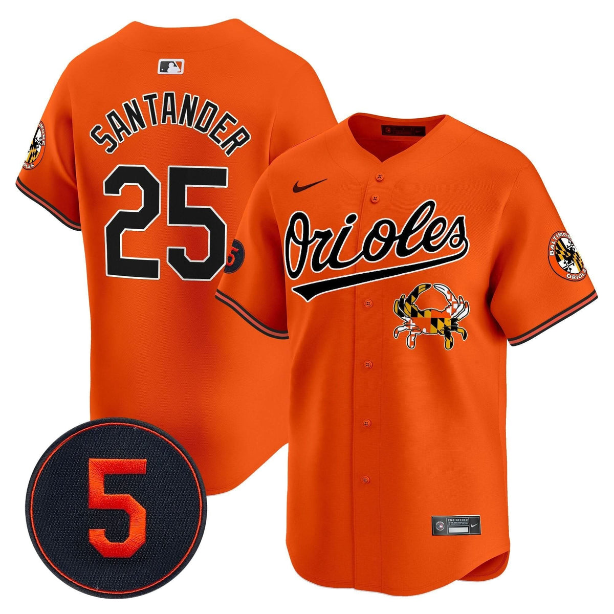 Baltimore Orioles Robinson Patch Vapor Premier Limited Jersey V9 - Stitched