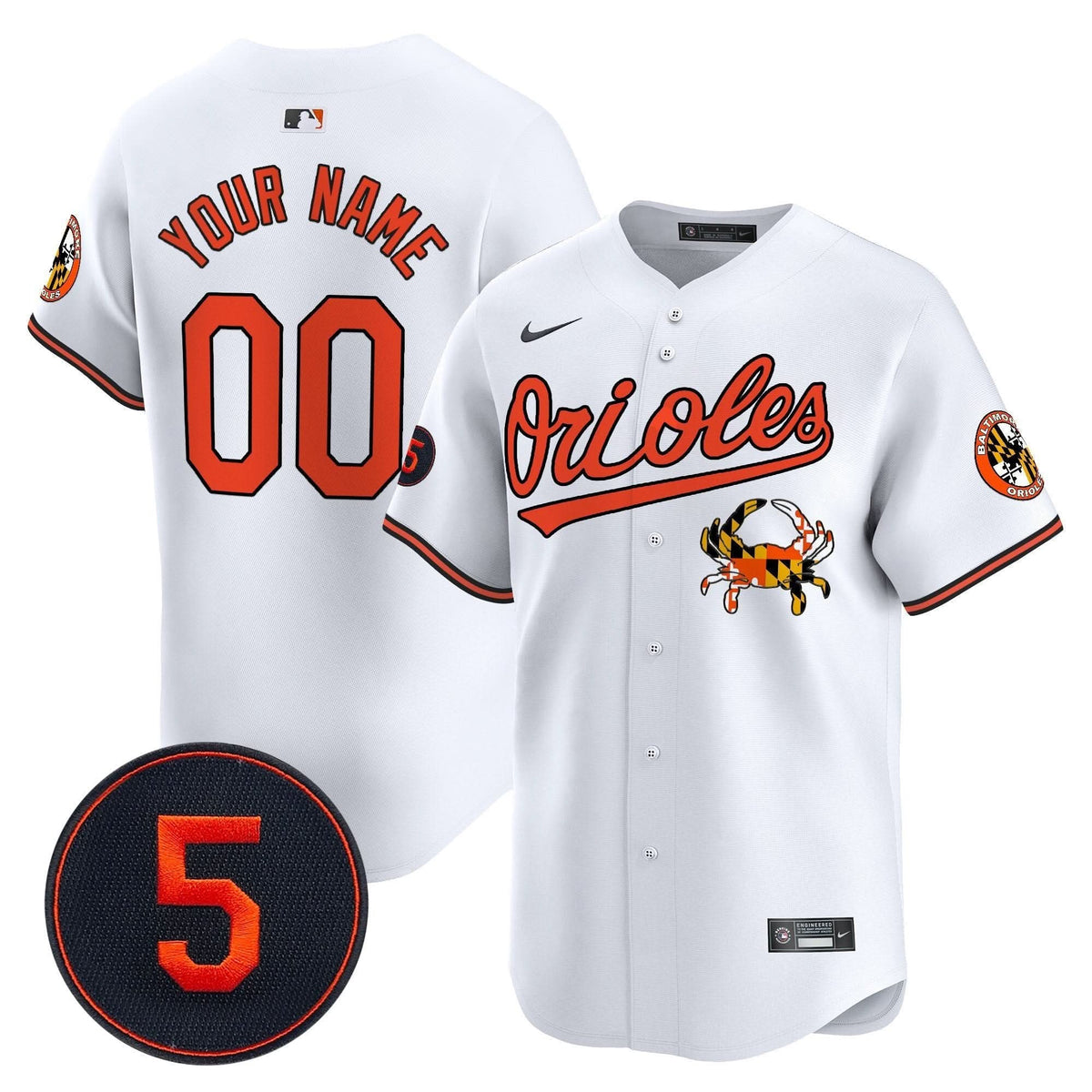 Baltimore Orioles Robinson Patch Vapor Premier Limited Custom Jersey V9 - Stitched