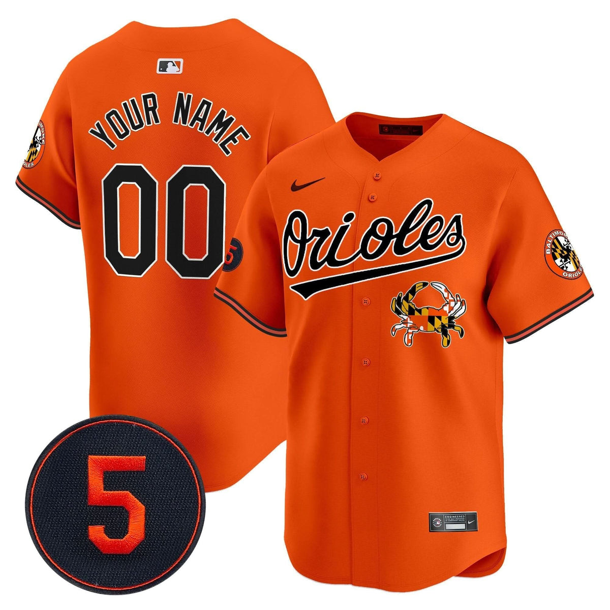 Baltimore Orioles Robinson Patch Vapor Premier Limited Custom Jersey V9 - Stitched