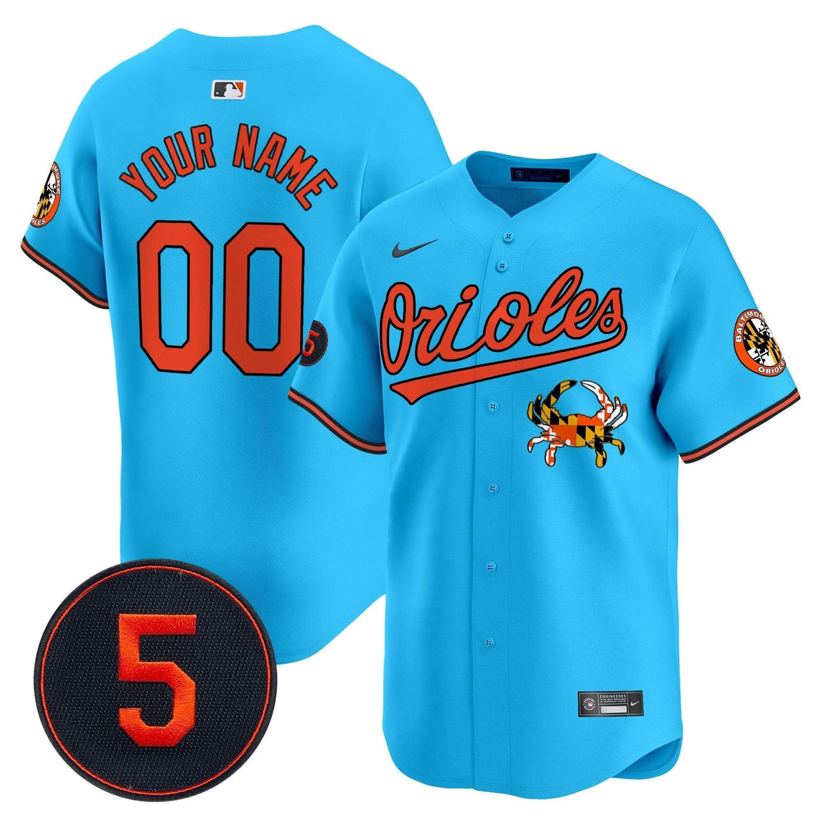 Baltimore Orioles Robinson Patch Vapor Premier Limited Custom Jersey V9 - Stitched