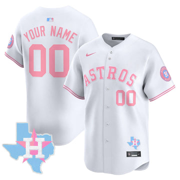 Houston Astros Bubblegum Pink Vapor Premier Limited Custom Jersey - Stitched-Cuztomshoes