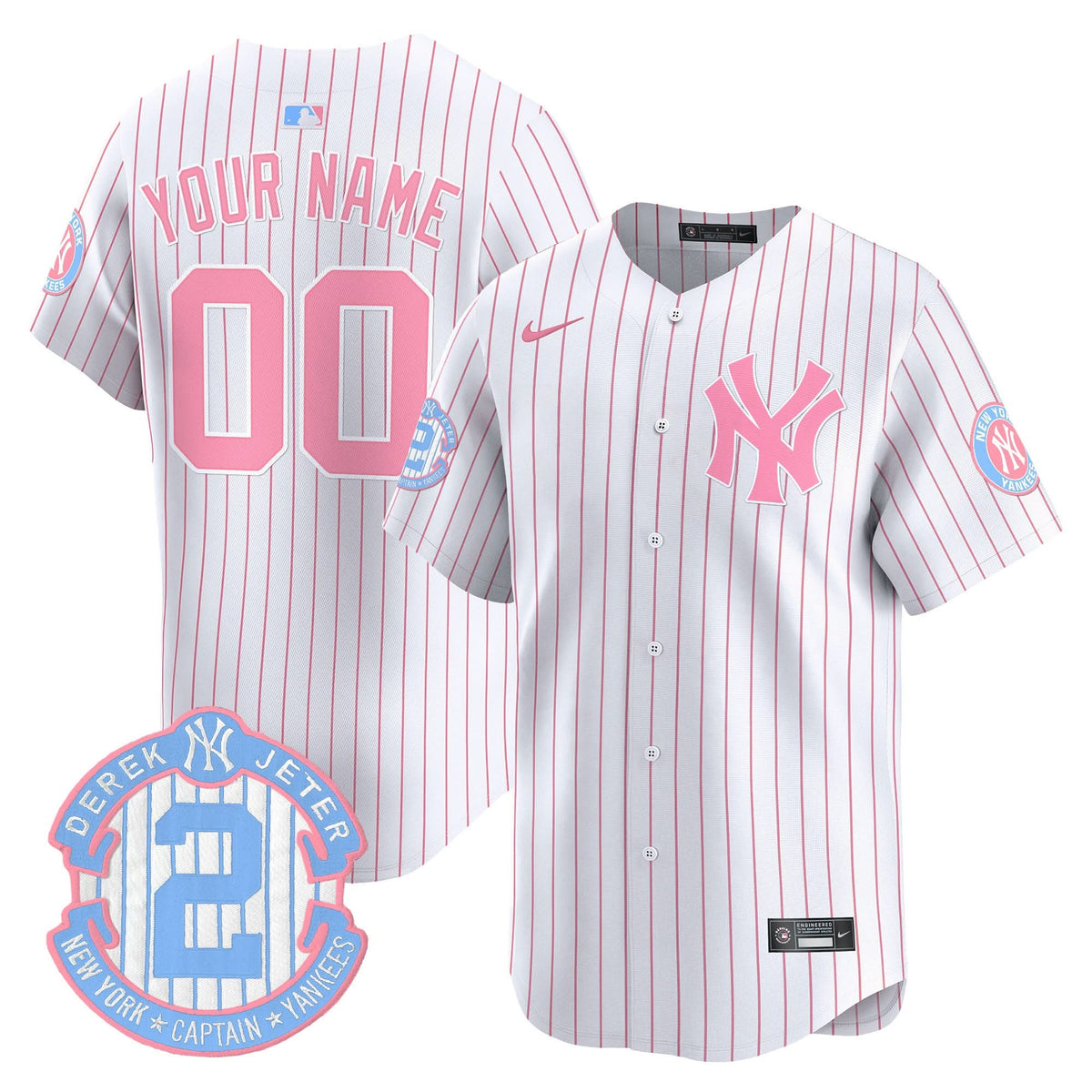 New York Yankees Bubblegum Pink Vapor Premier Limited Custom Jersey - Stitched