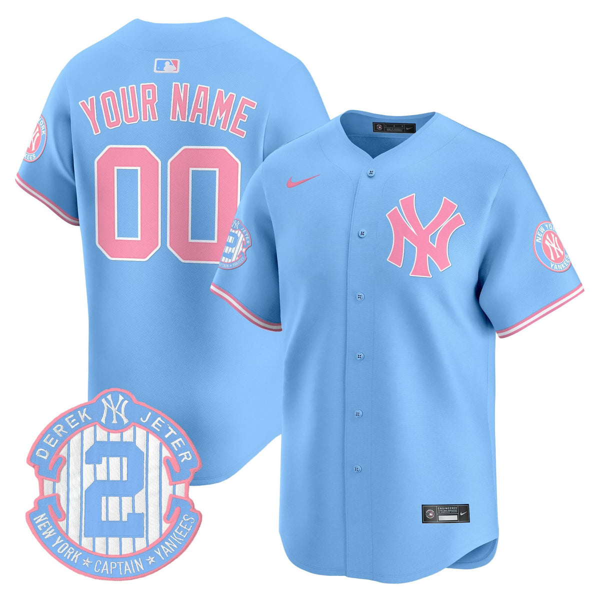 New York Yankees Bubblegum Pink Vapor Premier Limited Custom Jersey - Stitched