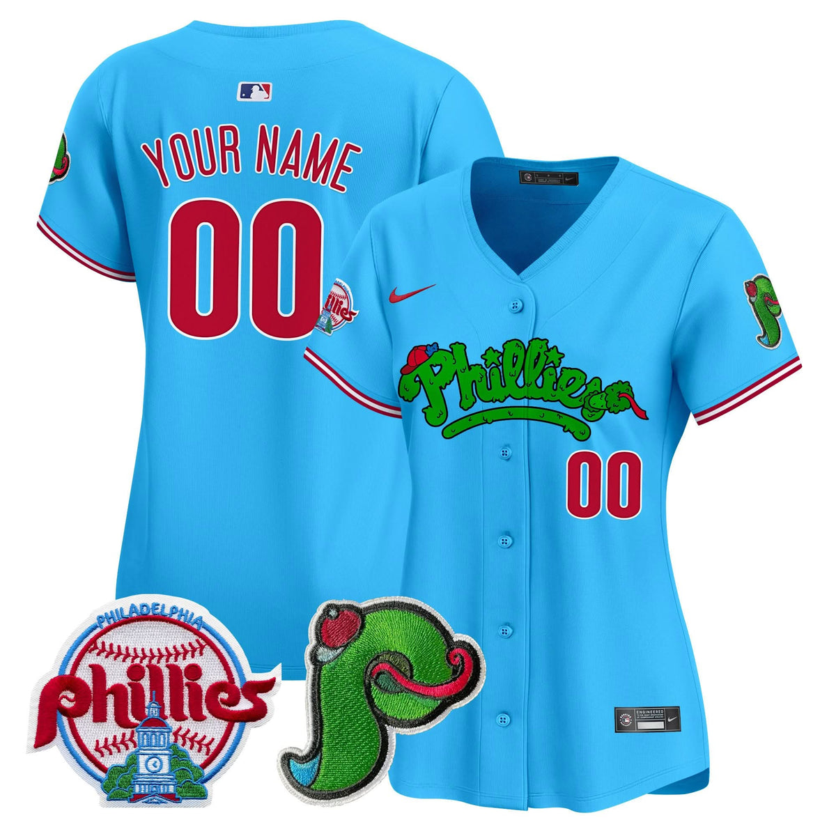 Philadelphia Phillies Phanatic Patch Vapor Premier Limited Custom Jersey V4 - Stitched