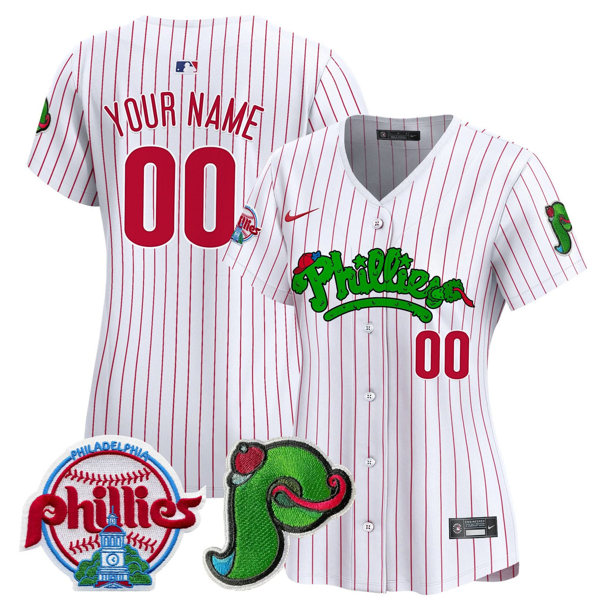 Philadelphia Phillies Phanatic Patch Vapor Premier Limited Custom Jersey V4 - Stitched