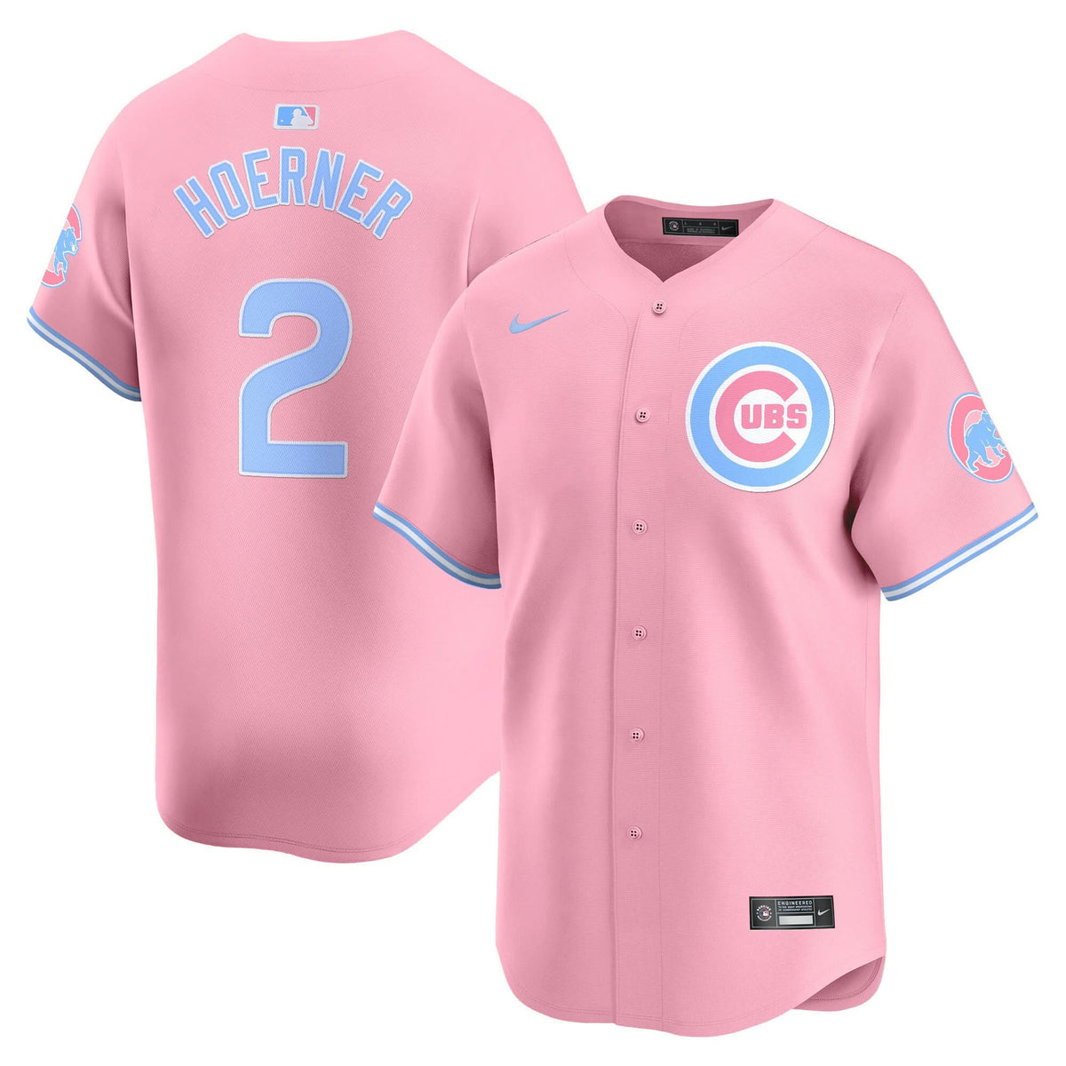 Chicago Cubs Bubblegum Pink Vapor Premier Limited Jersey - Stitched