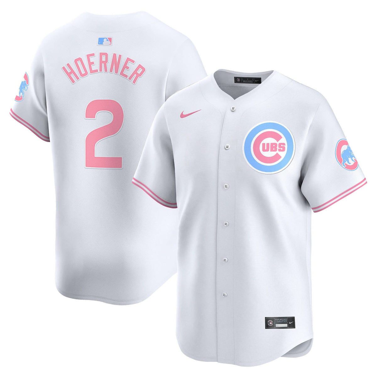 Chicago Cubs Bubblegum Pink Vapor Premier Limited Jersey - Stitched