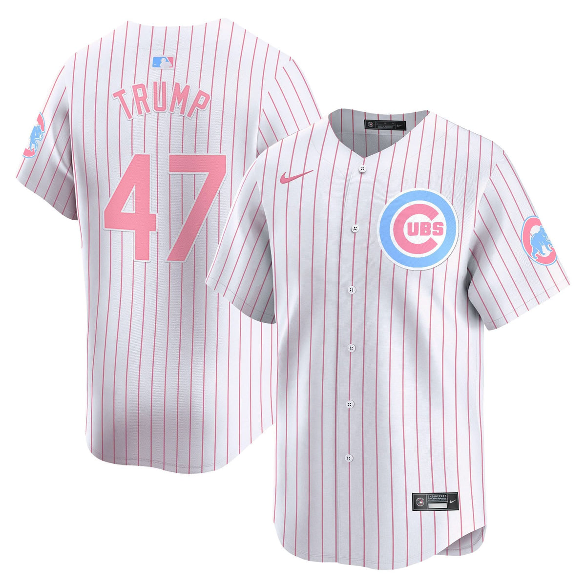 Chicago Cubs Bubblegum Pink Vapor Premier Limited Jersey - Stitched
