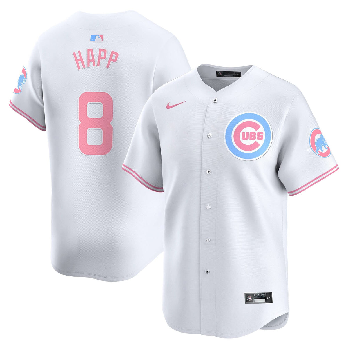 Chicago Cubs Bubblegum Pink Vapor Premier Limited Jersey - Stitched