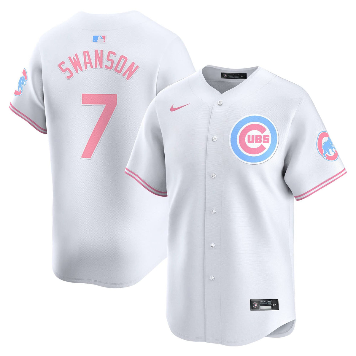 Chicago Cubs Bubblegum Pink Vapor Premier Limited Jersey - Stitched
