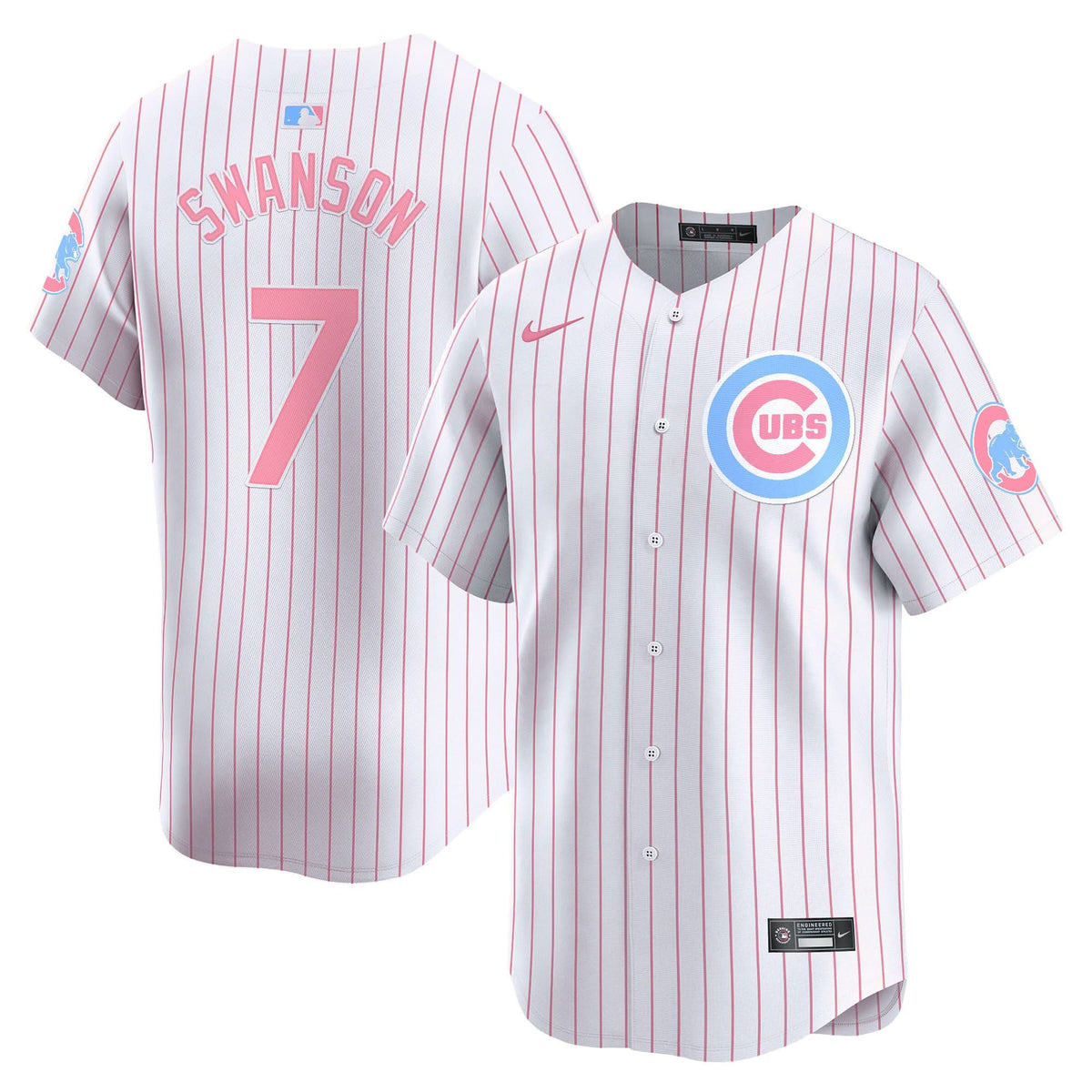 Chicago Cubs Bubblegum Pink Vapor Premier Limited Jersey - Stitched
