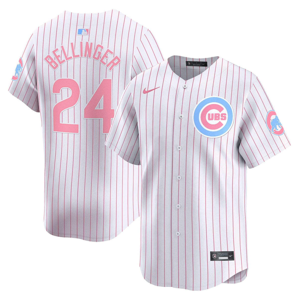 Chicago Cubs Bubblegum Pink Vapor Premier Limited Jersey - Stitched
