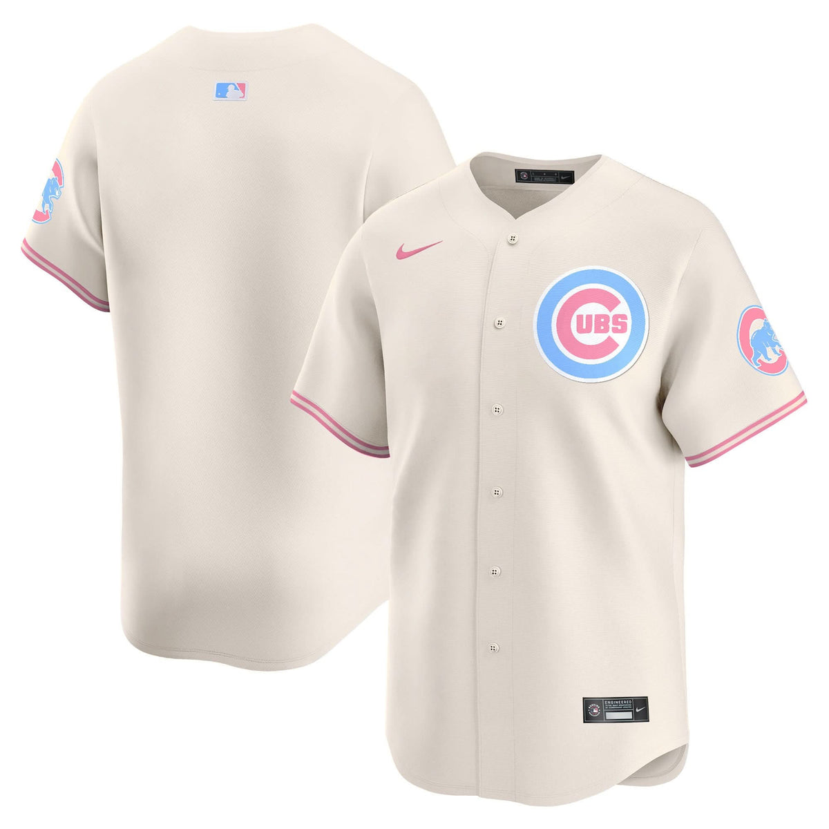 Chicago Cubs Bubblegum Pink Vapor Premier Limited Jersey - Stitched