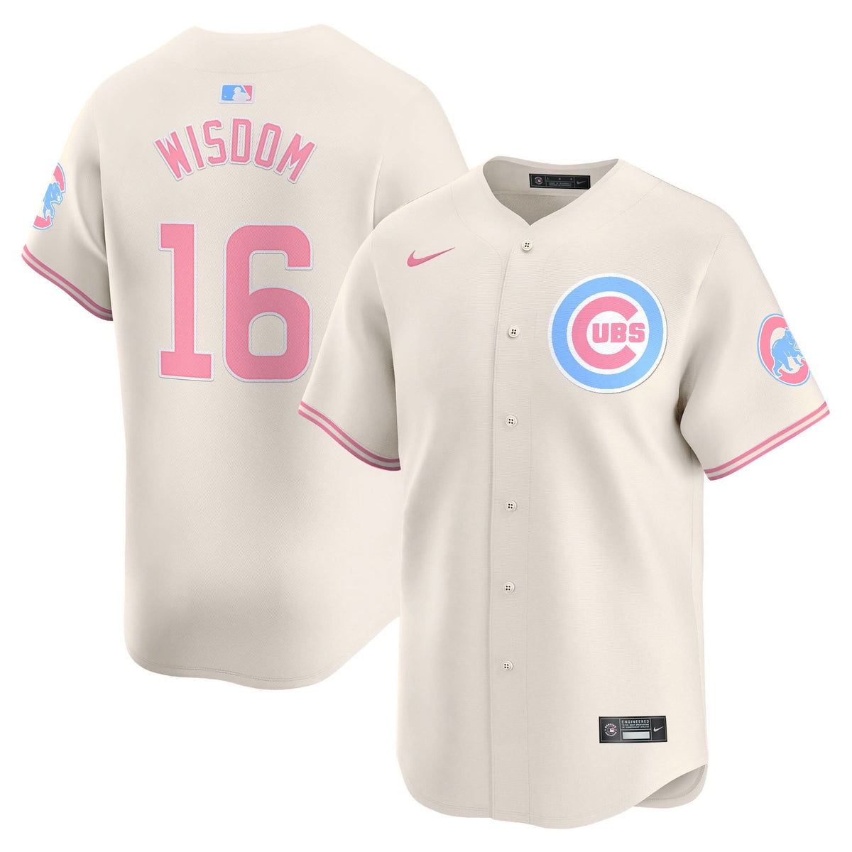 Chicago Cubs Bubblegum Pink Vapor Premier Limited Jersey - Stitched
