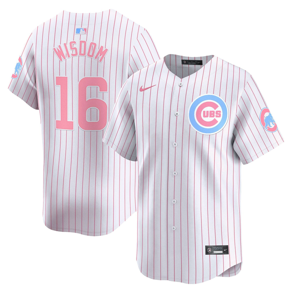 Chicago Cubs Bubblegum Pink Vapor Premier Limited Jersey - Stitched