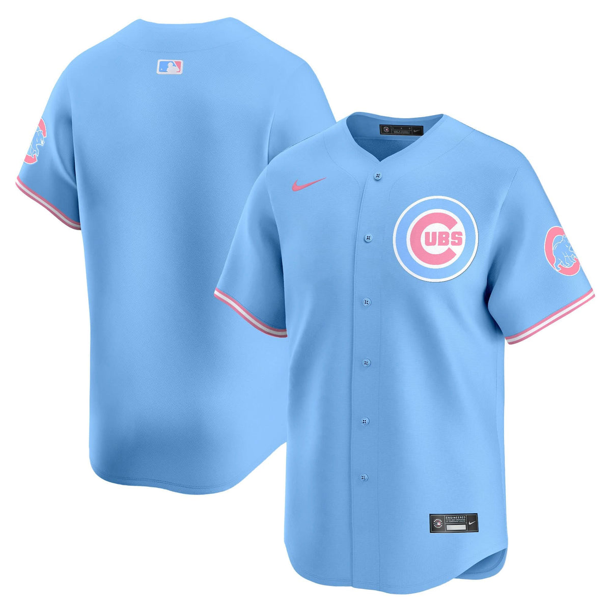 Chicago Cubs Bubblegum Pink Vapor Premier Limited Jersey - Stitched