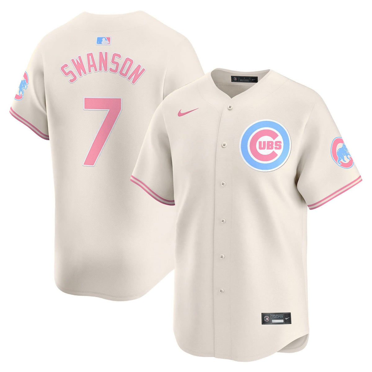 Chicago Cubs Bubblegum Pink Vapor Premier Limited Jersey - Stitched