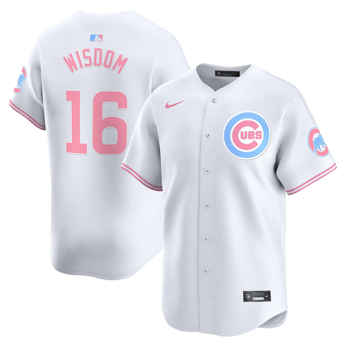 Chicago Cubs Bubblegum Pink Vapor Premier Limited Jersey - Stitched