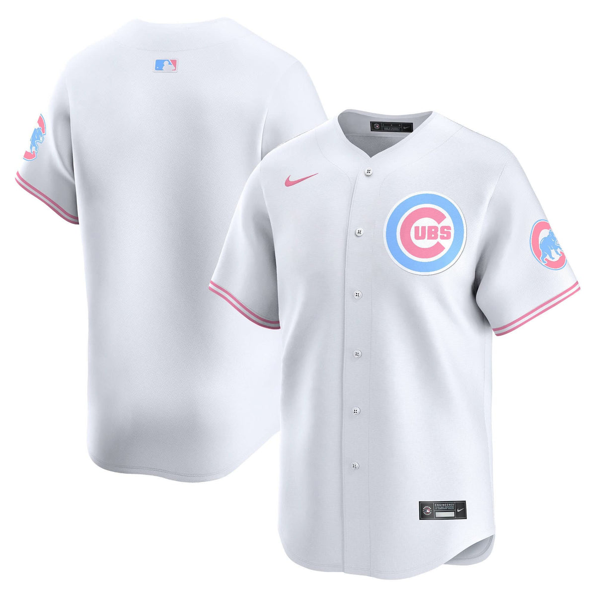 Chicago Cubs Bubblegum Pink Vapor Premier Limited Jersey - Stitched