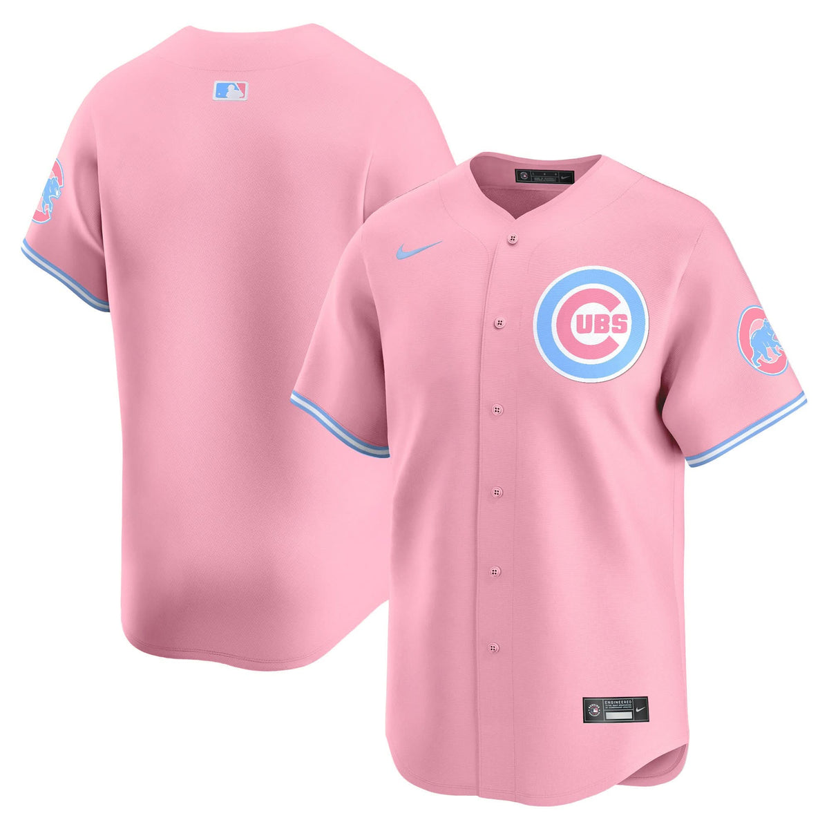 Chicago Cubs Bubblegum Pink Vapor Premier Limited Jersey - Stitched