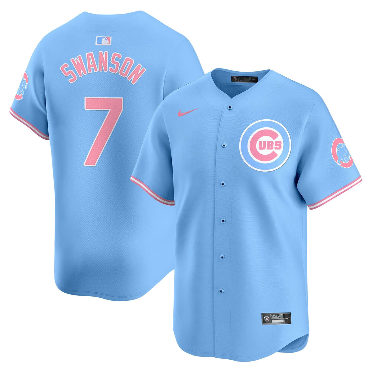 Chicago Cubs Bubblegum Pink Vapor Premier Limited Jersey - Stitched