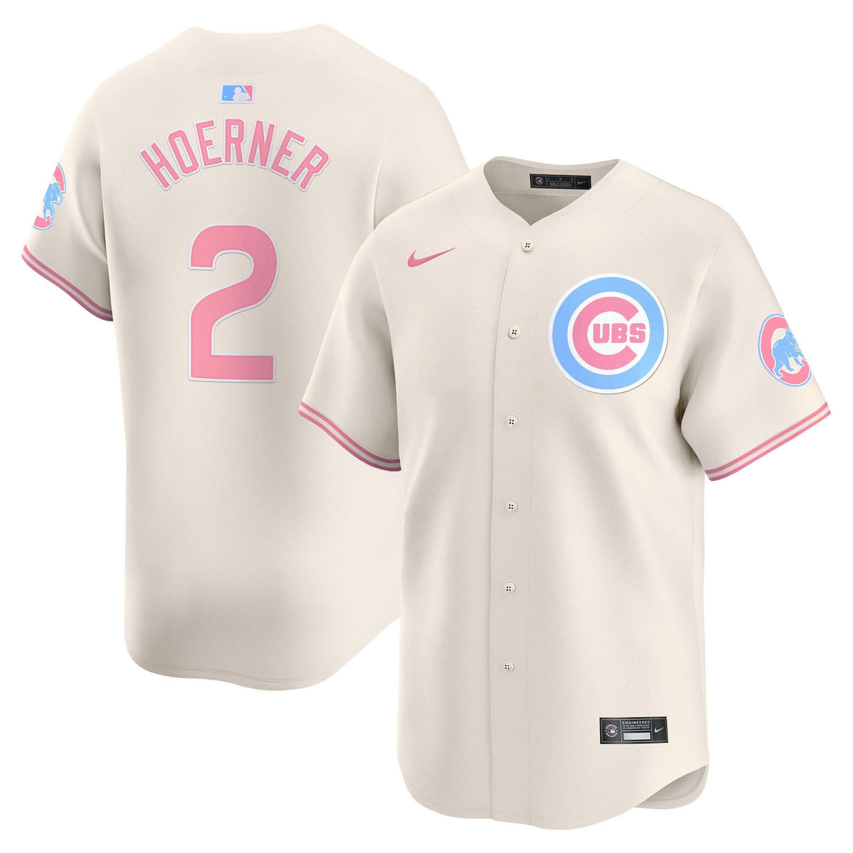 Chicago Cubs Bubblegum Pink Vapor Premier Limited Jersey - Stitched