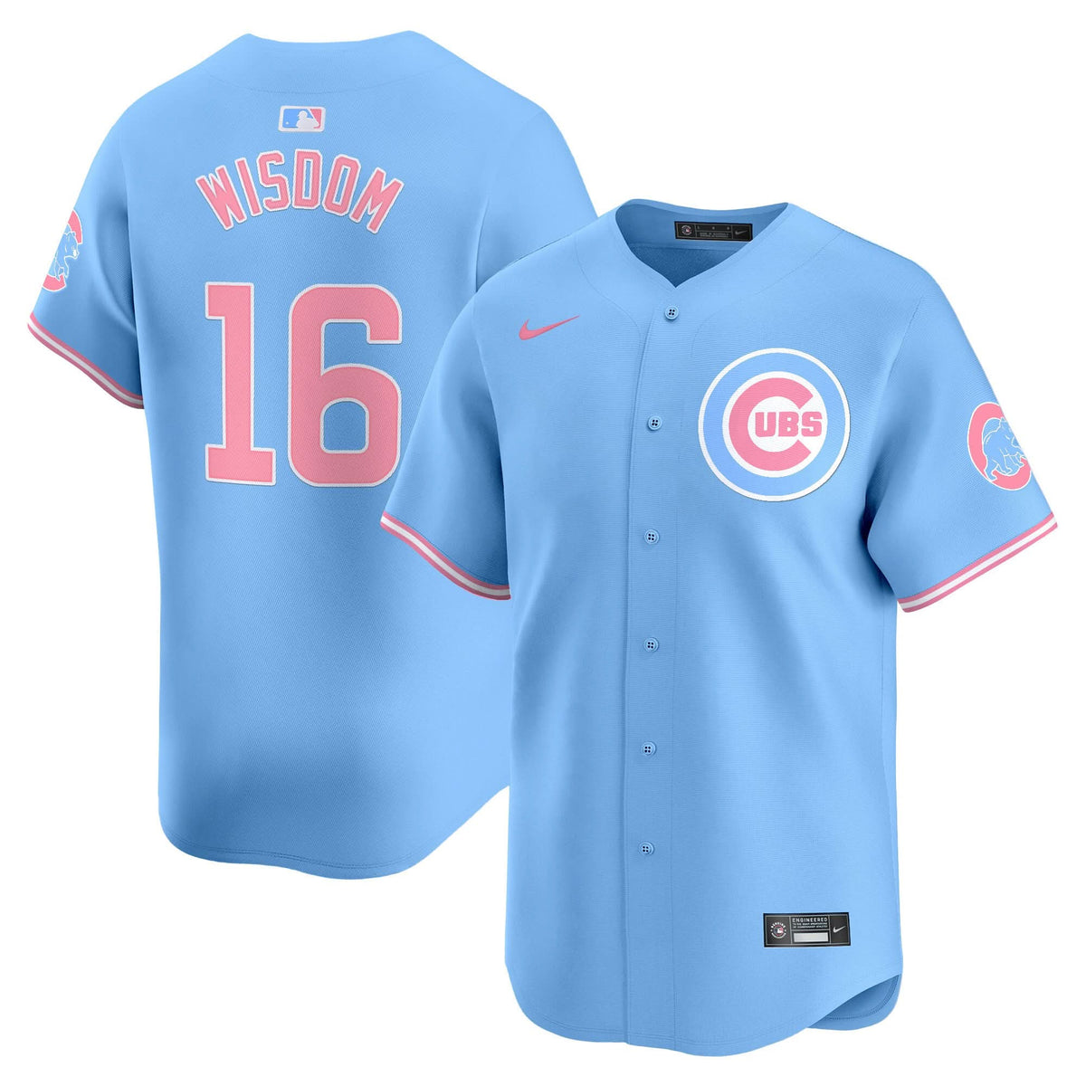 Chicago Cubs Bubblegum Pink Vapor Premier Limited Jersey - Stitched