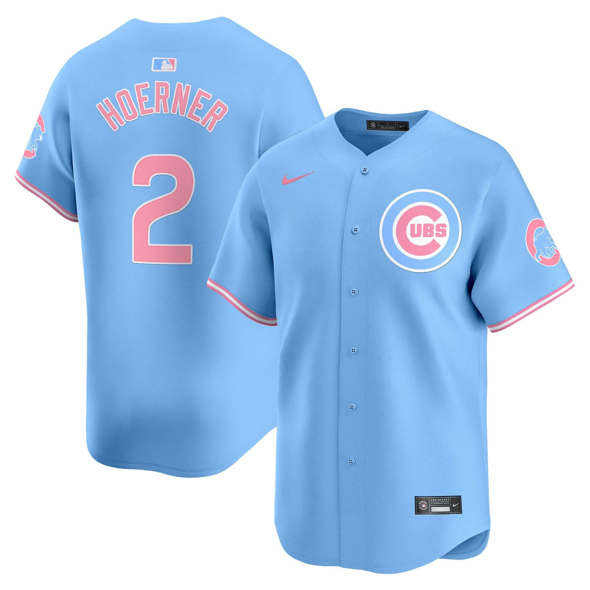 Chicago Cubs Bubblegum Pink Vapor Premier Limited Jersey - Stitched