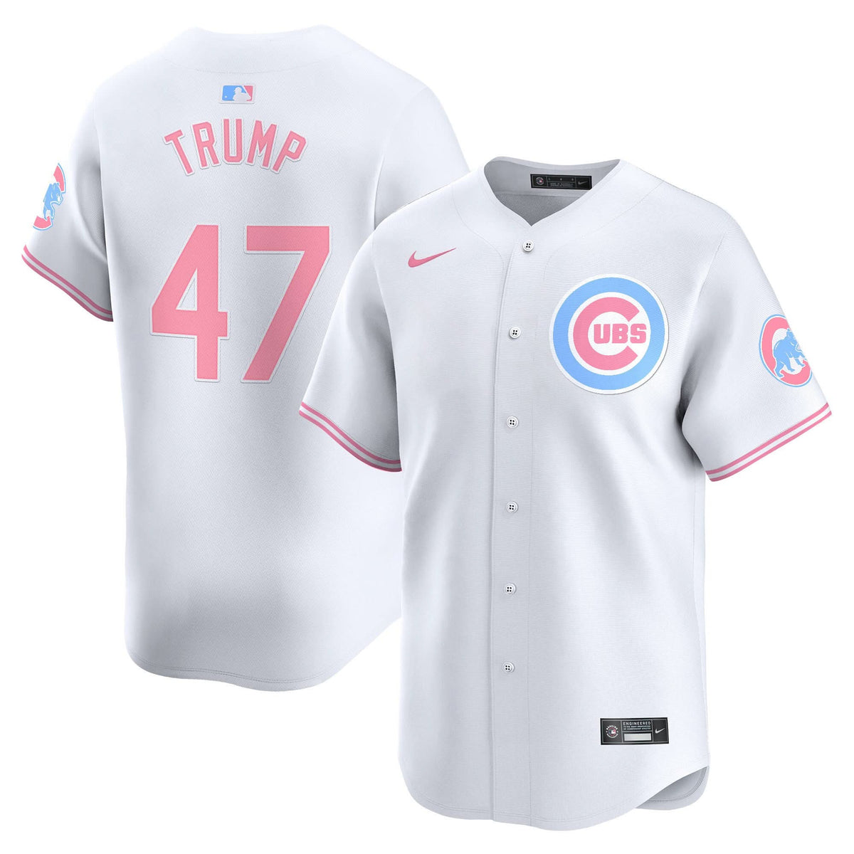 Chicago Cubs Bubblegum Pink Vapor Premier Limited Jersey - Stitched